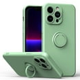 thumbnail image 1 of Funda de color sencillo para iPhone 11 Pro Max con soporte de anillo, placa metálica para carga magnética, diseño antigolpes y soporte giratorio de 360 grados., 1 of 5