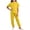Yellow, variant on Bovxnpu Girls Sleepwear 2 Piece Loungewear Set Ribbed Short Sleeve Top and Elastic Cuffed Pants Loungewear Outfits Set