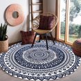thumbnail image 1 of Boho Tribal Round Rug - 16 Inch Persian Small Round Area Rug Door Mat Nursery Living Room Dining Bedroom Foyer Area Rug, 1 of 2