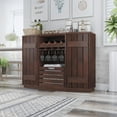 thumbnail image 3 of Furniture of America Layfield Wood Multi-Storage Buffet in Vintage Walnut, 3 of 9