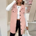 thumbnail image 5 of Mgmyaa Women's Outerwear Vest Sleeveless Button Front Casual Loose Fit Collared Jacket, 5 of 6