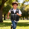 thumbnail image 6 of MKOSPLRT Boy's Fishing Vest Lightweight Outdoor Workwear Mesh Breathable Zipper Open Front Pocket Fishnet Waistcoat Tank Tops 8-19 Years, 6 of 10