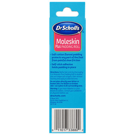 2 Pack - Dr. Scholl's Moleskin Plus Padding Roll 1 Each