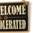 thumbnail image 4 of Perros dan la bienvenida a las personas toleradas, letrero de madera, placa decorativa de granja, tablero para colgar, una decoración bonita y vintage para el hogar, 4 of 5