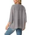 thumbnail image 6 of Cueply Women's Cardigan 3/4 Sleeves Lightweight Casual Open Front Shrug Drape Knit Sweater Tops, 6 of 7