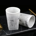 thumbnail image 4 of 5pcs Resin Bathroom Accessories Set Marble Texture Toothbrush Holder Liquid Soap Dispenser Soap Dish Tumblers, 4 of 9