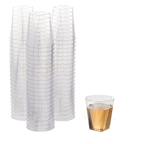 Disposable Plastic Shot glasses 2500 ct 1 oz Clear Liquor Whiskey CUPS BULK 