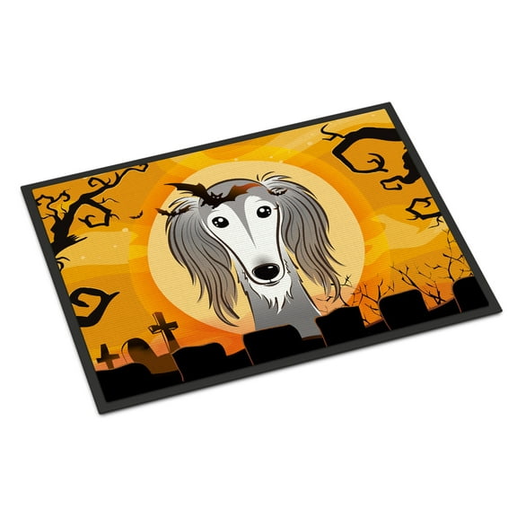 Halloween Saluki Door Mat