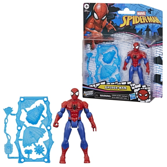 Marvel Spider-Man ActionVerse Spider-Man, 4.5-Inch (11.4 CM) Collectible Action Figure, 4+