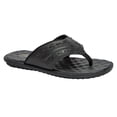 thumbnail image 3 of Piruna Brazilian Leather Flip Flop Sandals, Cushioned Footbed, Wide Fit, Black, 3 of 3