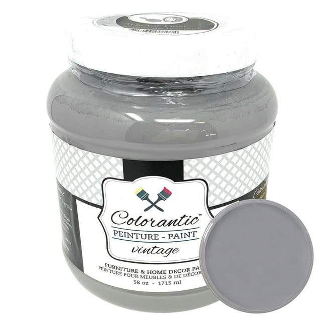 Colorantic | TRACTOR DUST Chalk Paint Based for Furniture DIY - DARK GREY GRAY - 58 oz