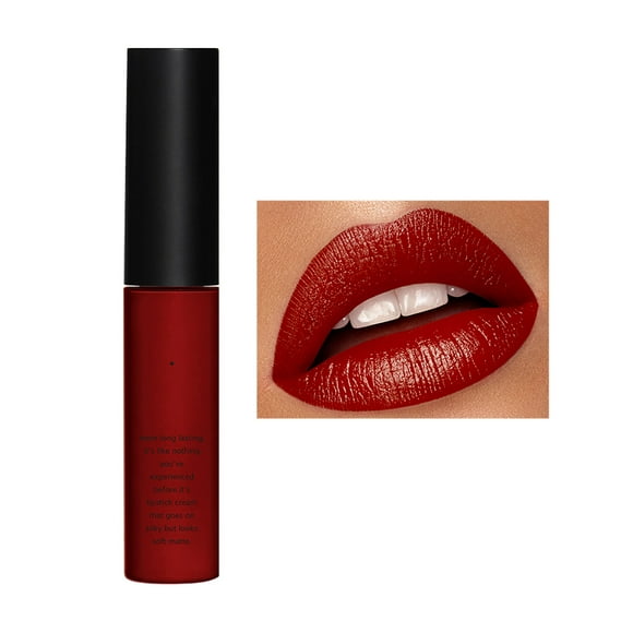 Riforla Lipstick with Lip Makeup Velvet Long Lasting High Pigment Waterproof Lip Gloss Girl Ladies Makeup Long Lasting High Pigment Waterproof Lip 7ml Lip Glosses H