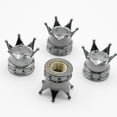 thumbnail image 1 of 4-Piece Crown Tire Valve Caps Set ABS Plastic with Copper Core Anti-Leak Dust-Proof Universal Fit Car Wheel Protection, 1 of 8