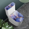 thumbnail image 2 of FORUDESIGNS Marble Pattern 2 Pack Toilet Lid Cover with Toilet Tank Lid Cover, Adjustable Toilet Seat Covers Fits Most 15-21" Round Oblong and Elongated Toilet Seat,Easy to Clean, 2 of 8