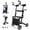 Black, variant on LiltJan 2-in-1 Upright Rollator Walker for Seniors - Lightweight Foldable Walker with Seat & Adjustable Arm Supports, Standing & Seated Transport Chair, 300 lbs Capacity