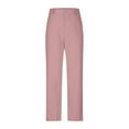 thumbnail image 4 of Fiaer,Work Pants Women,Women's Straight Leg Casual Trousers,Womens Plus Size Slim Fit Solid Joggers with Pocket Pink XL, 4 of 5