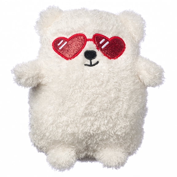 American Greetings 8 in. Valentine’s Day Plush Bear with Heart-Shaped Zipper Pouch (1-Count)