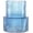 Blue, variant on Ribbed Vase, Fluted Glass Vase for Flowers, Clear Flower Vases for Tulips, Modern Vases for Living Room, Dining Table, Office, Bedroom, Mantle, Shelf, Wedding, 7 Inch