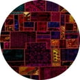thumbnail image 1 of Ahgly Company Machine Washable Indoor Round Abstract Bakers Brown Area Rugs, 4' Round, 1 of 7