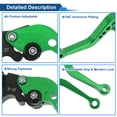 thumbnail image 4 of Palancas de freno y embrague cortas únicas para Moto Guzzi V7 Racer 2011-2021, palanca de freno ajustable en 6 posiciones, aleación de aluminio verde, 1 par, 4 of 7