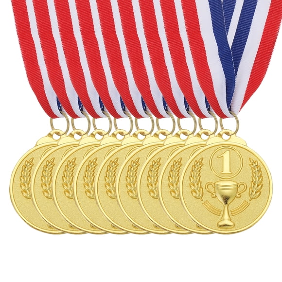 Uxcell Métaux de Récompense, Médailles de Prix Trophée Gagnant Médailles avec Ruban de Cou Or