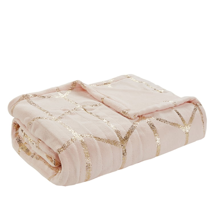 Comfort Classics Arielle Heated Metallic Print Throw 50x60