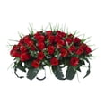 thumbnail image 2 of Cemetery Tombstone Flower Saddle Artificial Grave Decoration 19.6x10.6in Rose Floral Memorial Mothers Day Remembrance Graduation Tribute Decor, 2 of 8