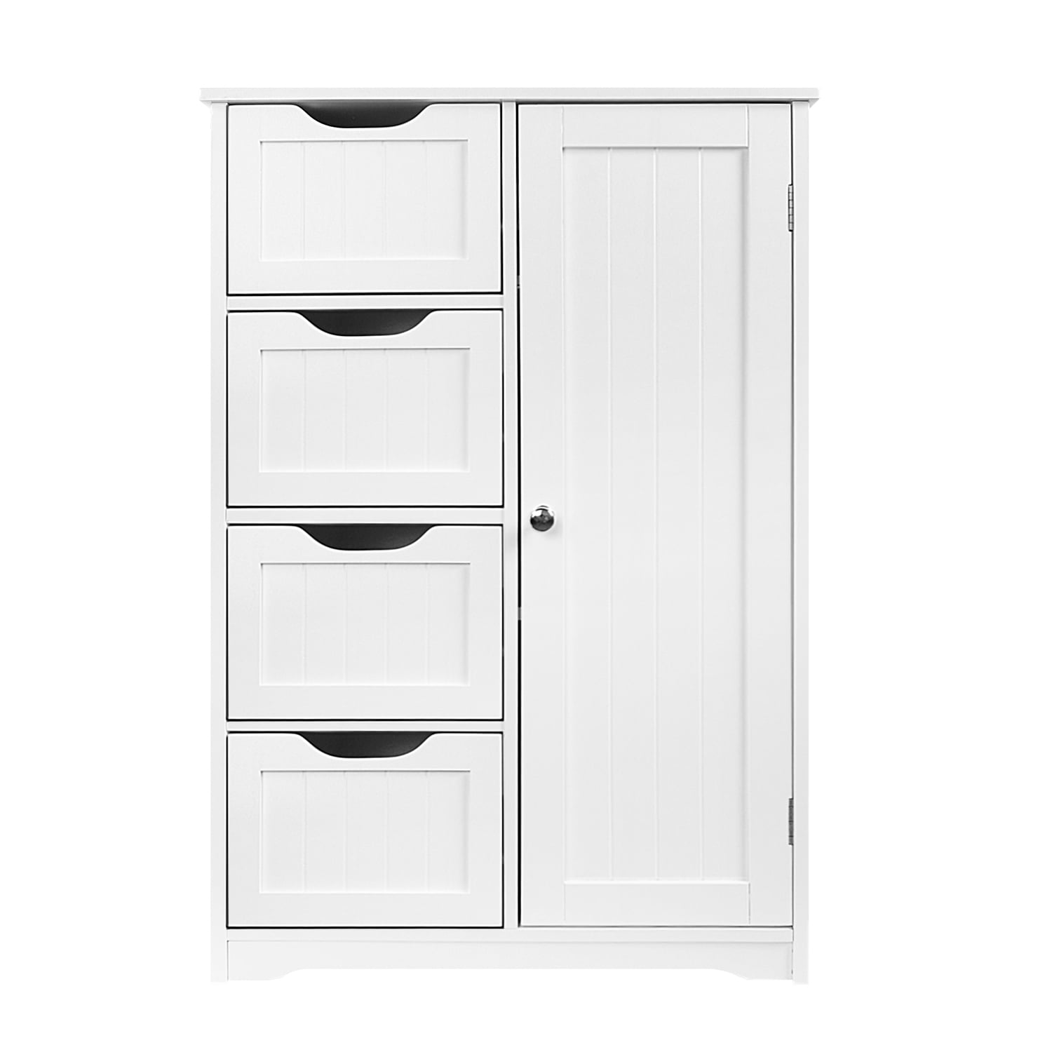 FIEWESEY White Bathroom Storage Floor with Adjustable