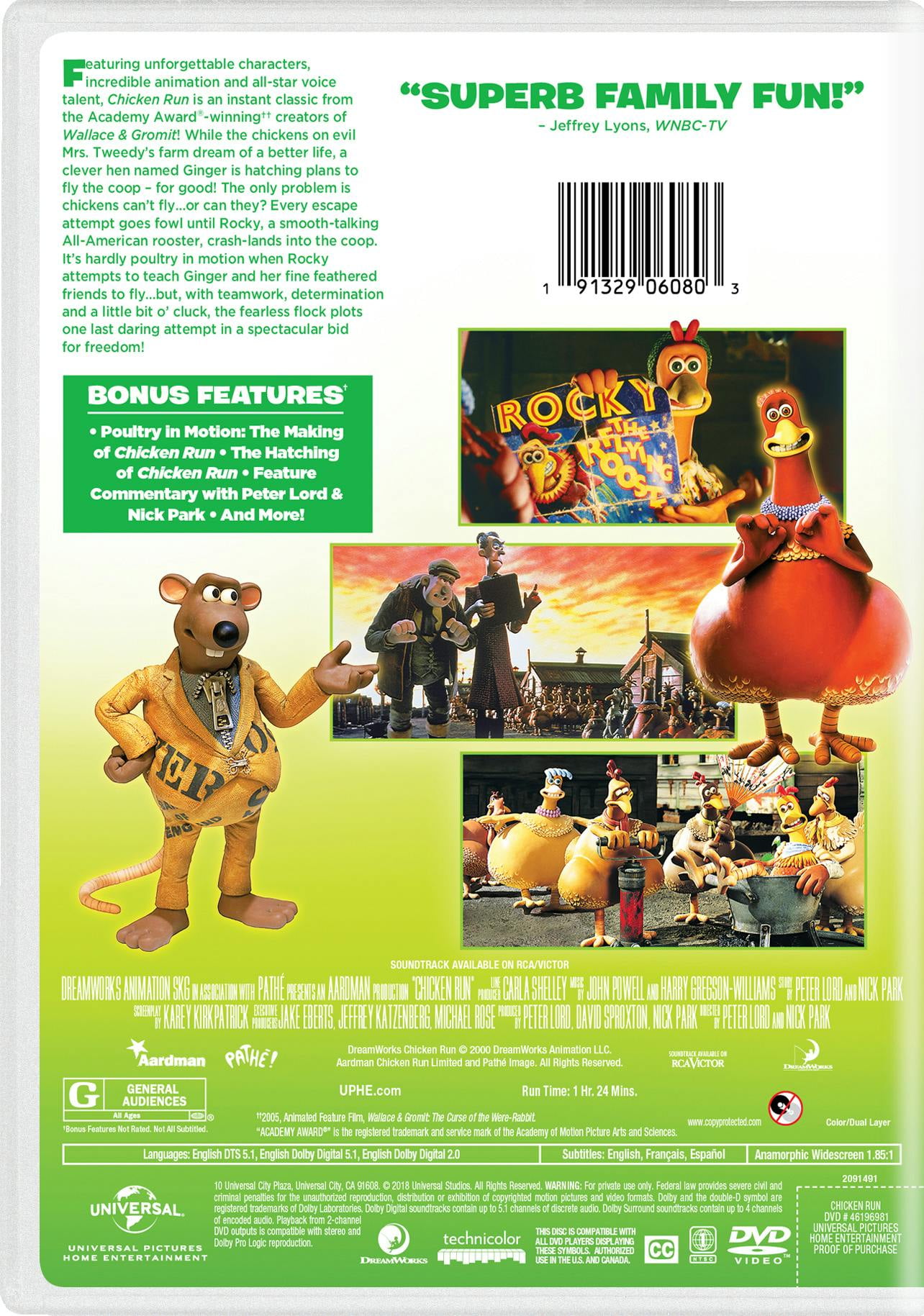 DreamWorks Animated, Chicken Run Digital Video Disc, New Artwork