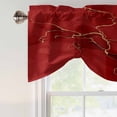 thumbnail image 4 of Tie Up Valance for Windows Red Marble Curtains Valances Rod Pocket Valance Window Treatments Abstract Art Lines Balloon Curtains for Kitchen Living Room Bedroom Bathroom Decor 54x18 Inch, 4 of 9