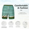 thumbnail image 5 of Balery Wood Grain Mens Swim Trunks Swim Shorts for Men Quick Dry Inseam Beach Shorts with Compression Liner Pocket-Large, 5 of 9