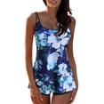 thumbnail image 4 of Conjunto de Tankini Con Tiras en La Espalda Con Estampado Conservador Para Mujer Trajes de Baño de Dos Piezas Traje de Baño Odeerbi ODB119810, 4 of 9