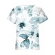 thumbnail image 5 of Fiudx Ropa de Mujer Camiseta Holgada Estampada con Cuello En V y Manga Corta para Mujer, 5 of 5