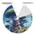 thumbnail image 2 of Sikiie Fantasy Treehouse Planet Scene 30-48 inches {designName} Print Christmas Tree Skirt Snowman Xmas Tree Skirt with Edge Christmas Decorations for Holiday Party-48", 2 of 7