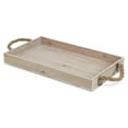 thumbnail image 3 of Light Gray Wooden Tray with Rope Handles, 3 of 3
