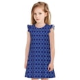 thumbnail image 1 of Fotbe Blue Lantern Shapes Vestido de Dormir para Niñas de 3 a 10 Años, Mangas Cortas, Estilo Princesa, Pijama Camisón con Mangas Voladas-Small, 1 of 6