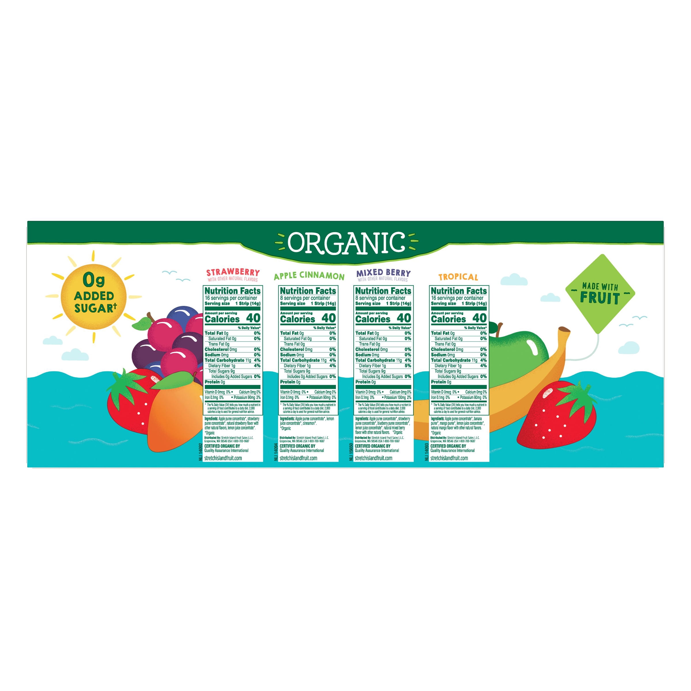 Stretch Island Fruit Leathers Variety Pack, 48 ct, 0.5 oz