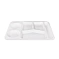 thumbnail image 1 of Binwennn Petit Ensemble de Table à Manger pour 4, Plateaux Ronds en Imitation Porcelaine Résistante à la Chaleur avec Compartiments, Restauration Rapide, Spécialement Conçus pour les Cantines Scolaires et d'Unités, Vaisselle de Qualité Commerciale, 1 of 4