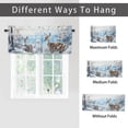 thumbnail image 6 of Watercolor Deer Curtain Valances Winter Forest Dreamy Snowy Tree Nature Scenery Window Valance for Bedroom Bathroom Living Room Dining Room Valances Set 54 by 18 in, 1 Panel, 6 of 6