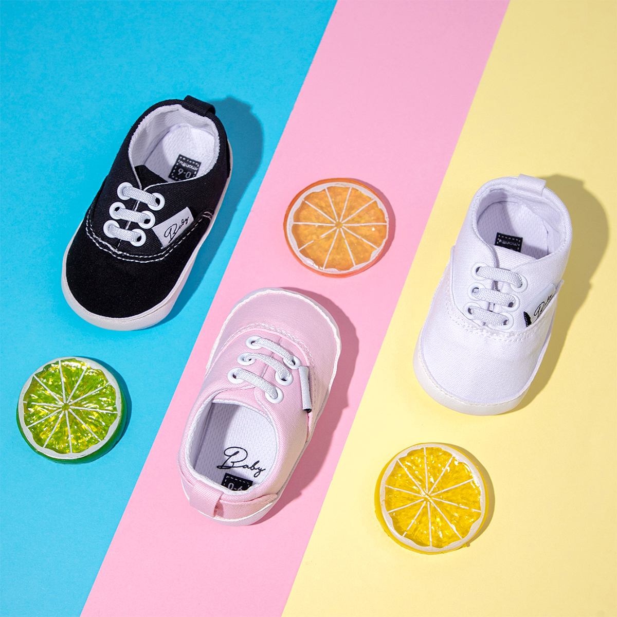 HsdsBebe Baby Girls Boys Canvas Shoes Infant Casual Sneakers Soft Sole Newborn Crib Moccasins3-18 Months