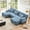 Blue, variant on Luxury Modular Sectional Sofa Couch - Oversized U Shaped Cloud Couch for Living Room, Deep Seat Sofa Couch with 2 Ottomans (Green)