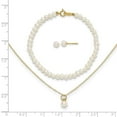 thumbnail image 4 of 14k Madi K White FWC Pearl 15 Necklace, Earrings & 5.5 Bracelet 3pc Set SE2385, 4 of 6