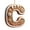 C, variant on 26 Letter Ornaments Christmas Tree Acrylic Initials Hanging Decoration Gingerbread Theme for Wedding Home Party Decor