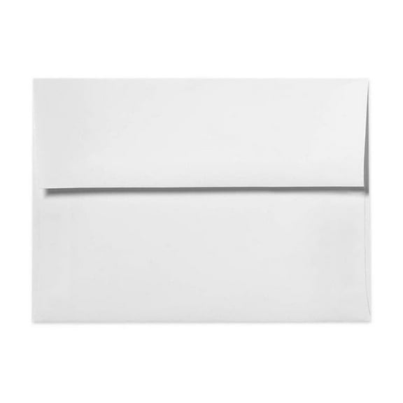 LUX 5 1/2" x 8 1/8" 60lbs. Square Flap Envelopes W/Peel & Press White 4885-WPP-50