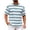 Blue, variant on Summer Fitness Men's Striped Crew Neck Pocket Short Sleeve T-Shirt Casual Business Fitness Breathable Quick-Dry Cotton-Blend Gym Everyday Workout Tee Summer Fitness