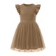 thumbnail image 5 of Vestido de Verano de Manga Corta Moda Primavera Y Verano Manga Corta Cuello Redondo Falda de la Princesa Ruffle para Diario, Viajes, Hogar, Vacaciones, Fiesta de Cumpleaños, 5 of 7