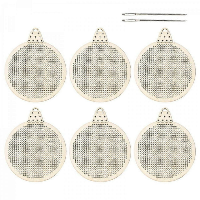 Christmas Wooden Cross Stitches Kits for Wooden Crafts Christmas Ornament, Christmas Tree Decorations