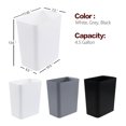 thumbnail image 2 of Bathroom Trash Can, 4.5 Gallon Bathroom Garbage Can, Waste Basket for Office, Under Desk, Bedroom, Rv, 3 Pack, White, 2 of 7