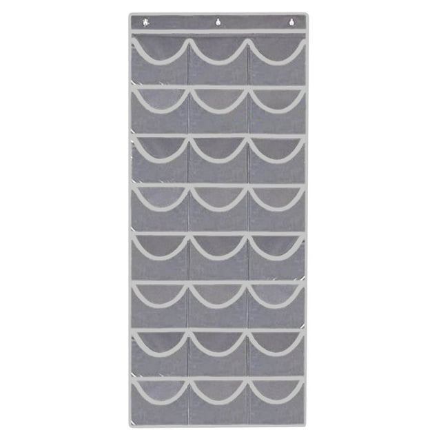 Lksixu 24 Pockets Hat Rack For Baseball Caps, Baseball Hat Organizer For Wall/Over The Door, Caps Hat Hanger For Closet With Large Clear Pockets & 3 Hooks, Hat Storage Bins Organizers and Storage