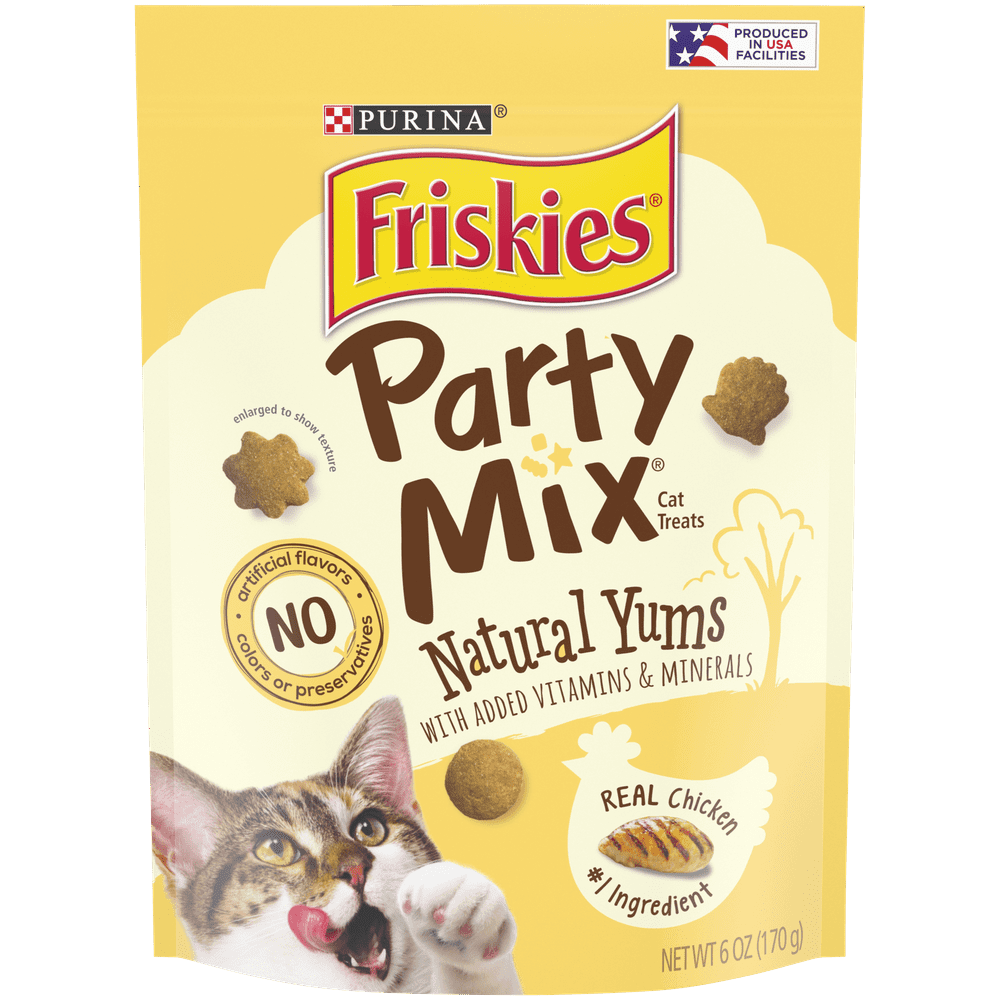 Friskies Natural Cat Treats Party Mix Natural Yums With Real Chicken
